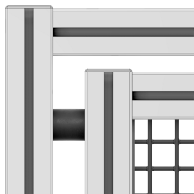 52-410-3 MODULAR SOLUTIONS DOOR PART 30 SERIES 30MM X 30MM RUBBER DOOR STOP M8 STUD W/HARDWARE